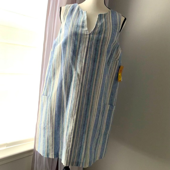 New tags CREMIEUX. Linen shift dress Women’s size Medium 10 - Picture 6 of 8